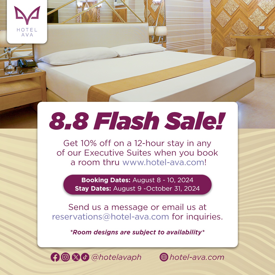 8.8 Flash Sale, Malate-12 Hours Executive Suite (Spade)